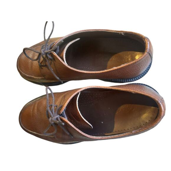 Brooks Brothers Tie Brown Dress Shoes Leather Work Round Split Toe Size 11D - Picture 3 of 7